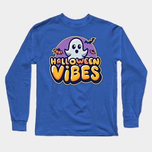 Halloween Vibes Spooky Ghost Vibes Long Sleeve T-Shirt